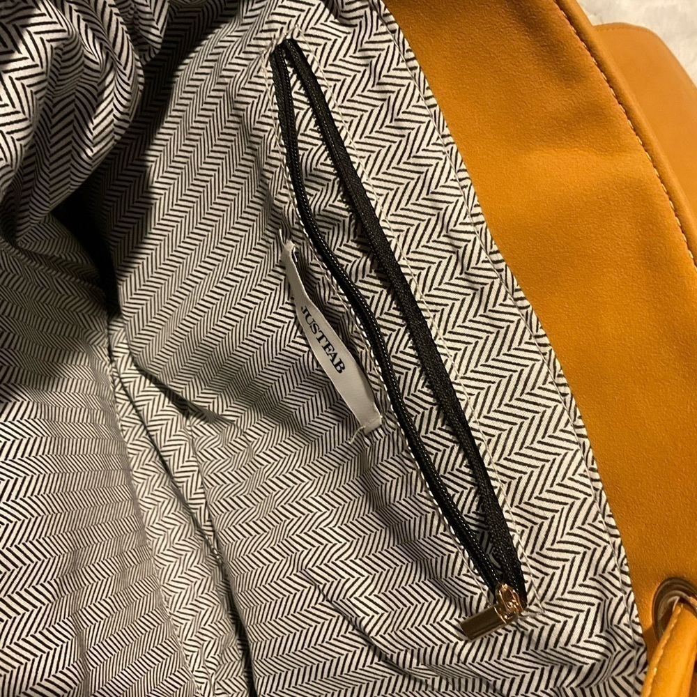 JUSTFAB Saddle Tan Bag with Fringe Tassels - Picture 4 of 7